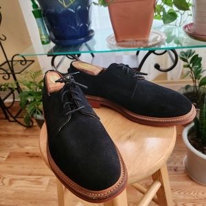 Mark McNairy New Amsterdam DERBY Suede Shoes Men's 10.5 US Made in England Navy